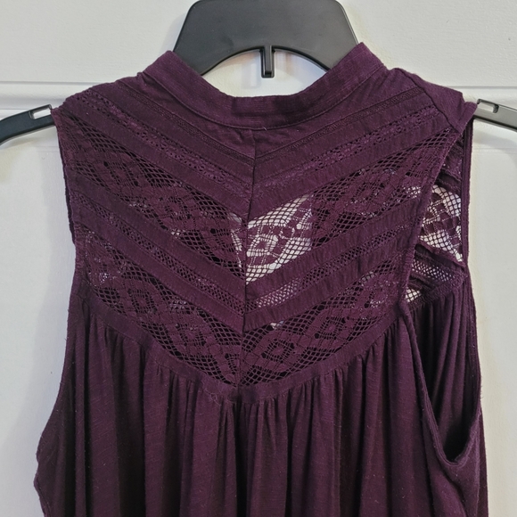 Anthropologie Deletta Brenta Plum Purple Lace Top - Picture 3 of 7